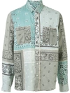 AMIRI patchwork paisley print shirt