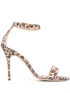 MANOLO BLAHNIK CHAOS LEOPARD PRINT SANDALS