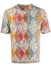 Missoni Geometric-pattern T-shirt In Yellow