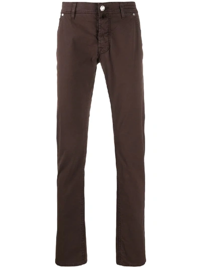 Jacob Cohen Straight-leg Trousers In Brown