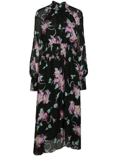 A.l.c Casey Dress In Black/purple