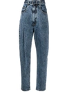 MAISON MARGIELA SPLIT-LEG TAPERED DENIM JEANS