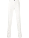 Incotex Skinny Cotton Trousers In White