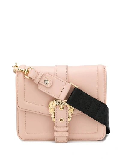 Versace Jeans Couture Branded Strap Shoulder Bag In Pink