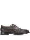 ETRO WOVEN LOW-HEEL DERBY SHOES