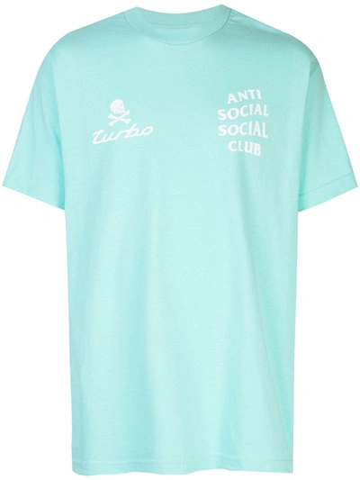 Anti Social Social Club Turbo印花t恤 In Blue