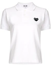 Comme Des Garçons Play Appliqué-detail Short-sleeve Polo Shirt In White