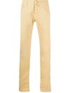 Jacob Cohen Straight Fit Denim Jeans In Yellow
