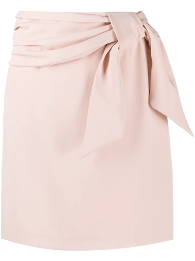 Be Blumarine High-waisted Bow Skirt In Pink