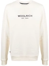 WOOLRICH EMBROIDERED LOGO COTTON SWEATSHIRT