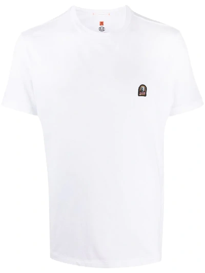 Parajumpers Logo Patch Cotton T-shirt In White
