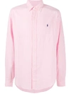 Polo Ralph Lauren Embroidered Logo Shirt In Pink