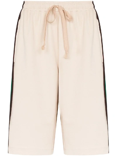 Gucci Side Stripe Track Shorts In Brown
