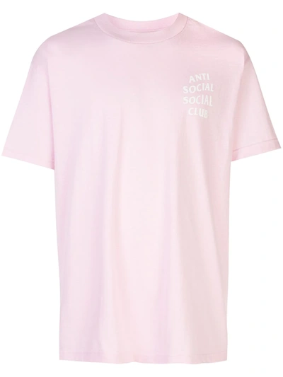 Anti Social Social Club Logo Print T-shirt In Pink