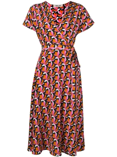 Diane Von Furstenberg Kelsey Stretch-georgette Wrap Dress In Pink