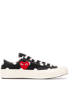 Comme Des Garçons Play Black Converse Edition Polka Dot Heart Chuck 70 Low Sneakers