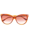 Jimmy Choo Axellegs Cat-eye Sunglasses In Brown