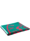 KENZO LOGO PRINT BEACH TOWEL