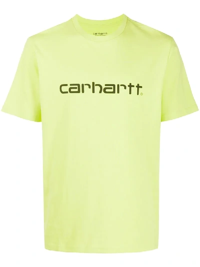 Carhartt Logo Print T-shirt In Green