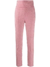 ALEXANDRE VAUTHIER HIGH-WAISTED HOUNDSTOOTH TROUSERS