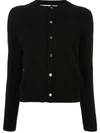 Comme Des Garçons Play Knitted Buttoned Cardigan In Black