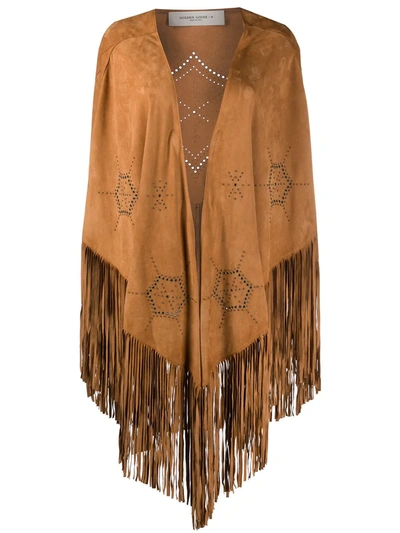 Golden Goose Women's  Beige Leather Poncho