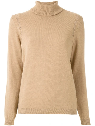Nk Roll Neck Long Sleeved Jumper In Brown