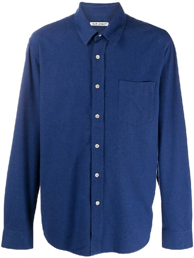 Our Legacy Cilla Long-sleeved Shirt In Blue