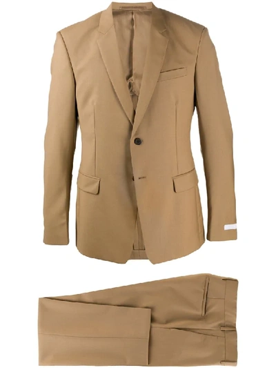 Prada Tailored Single-breasted Suit In Neutrals