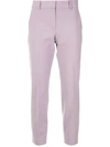 Theory Cropped Tailored Trousers In Purple