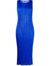 Issey Miyake New Colorful Basics 2 Tank Dress In Blue