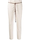 Brunello Cucinelli Drawstring-waist Tapered Trousers In Neutrals