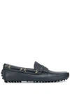 Car Shoe Eyelet-detail Drive Loafers In Blue
