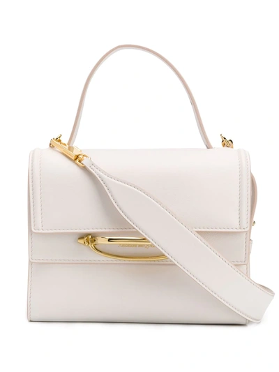 Alexander Mcqueen The Story Leather Shoulder Bag In White