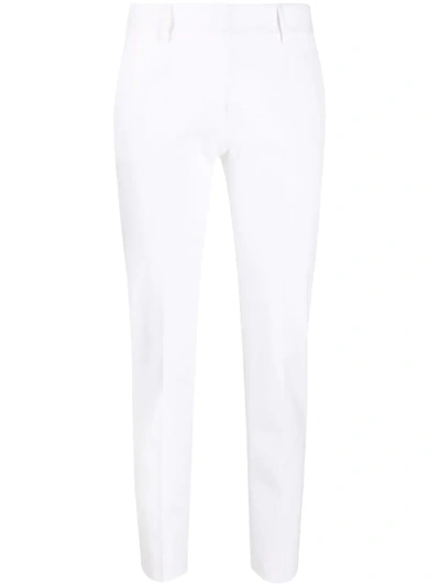 Piazza Sempione Slim-fit Tapered Trousers In Optical White