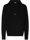 Sunspel Black Cotton Loopback Overhead Hoodie In Bkaa Black