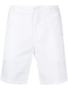 Dondup Manheim Straight-leg Bermuda Shorts In White