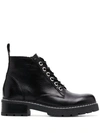 Carvela Trinket Leather Ankle Boots In Black