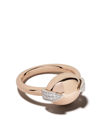 Botier 18kt Rose Gold Earth Diamond Ring In 18 Ct. Rose Gold