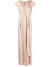 ROLAND MOURET RILA CREASES EFFECT GOWN