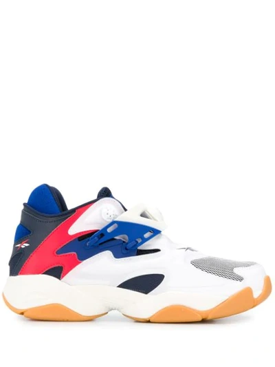 Reebok Pump Court Contrast Panel Sneakers In White