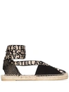 STELLA MCCARTNEY GAIA LOGO STRAP ESPADRILLES