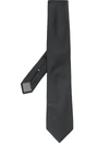 Canali Pointed Tip Silk Tie In Black