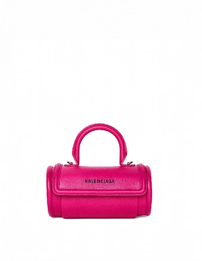 Balenciaga Pink Leather Barrel Bag