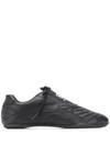 Balenciaga Zen Quilted Faux Patent-leather Sneakers In Black