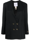 PATOU COLLARLESS DOUBLE-BREASTED BLAZER