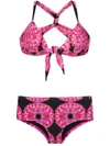 Amir Slama Printed Bikini Set In Pink