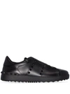 Valentino Rockstud Untitled Studded Leather Sneakers In Black