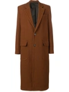 AMI ALEXANDRE MATTIUSSI PATCHED POCKETS TWO BUTTONS LONG LINED COAT