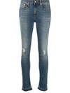 R13 MID RISE CROPPED JEANS